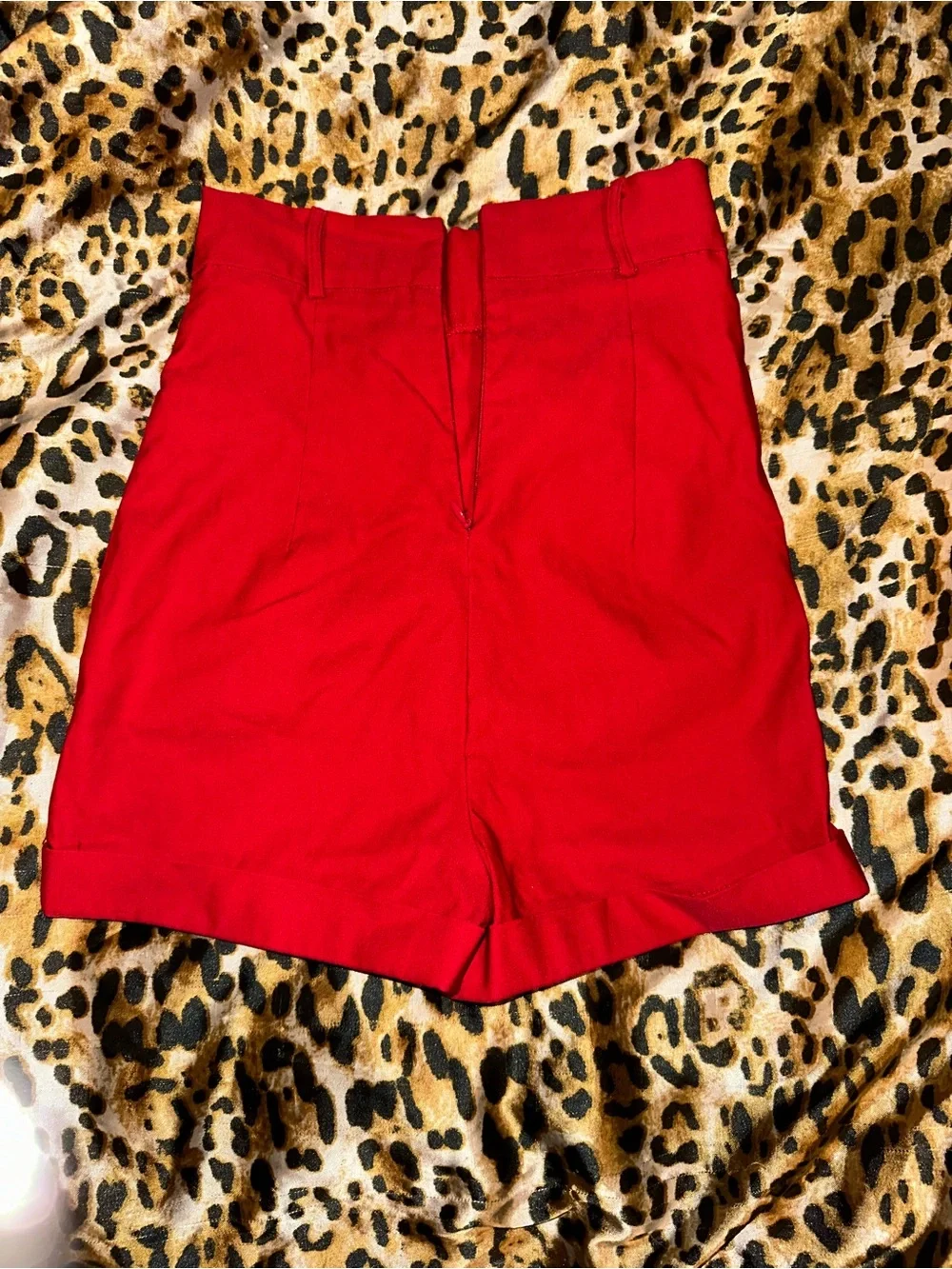 High-Rise Red Women’s Shorts — Sleek Everyday Style